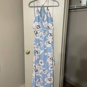 Blue Floral Maxi Dress